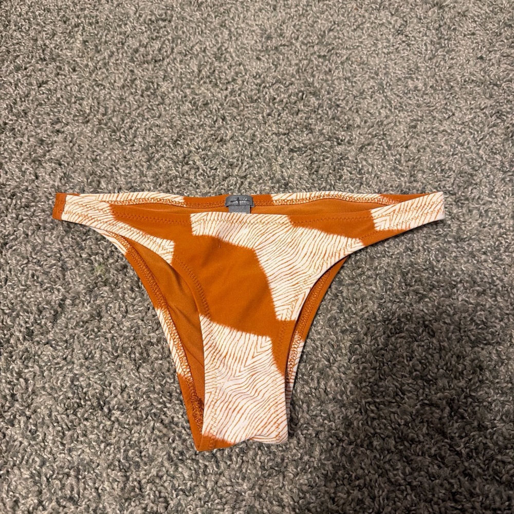 Aerie Terracotta and White Bikini Bottom